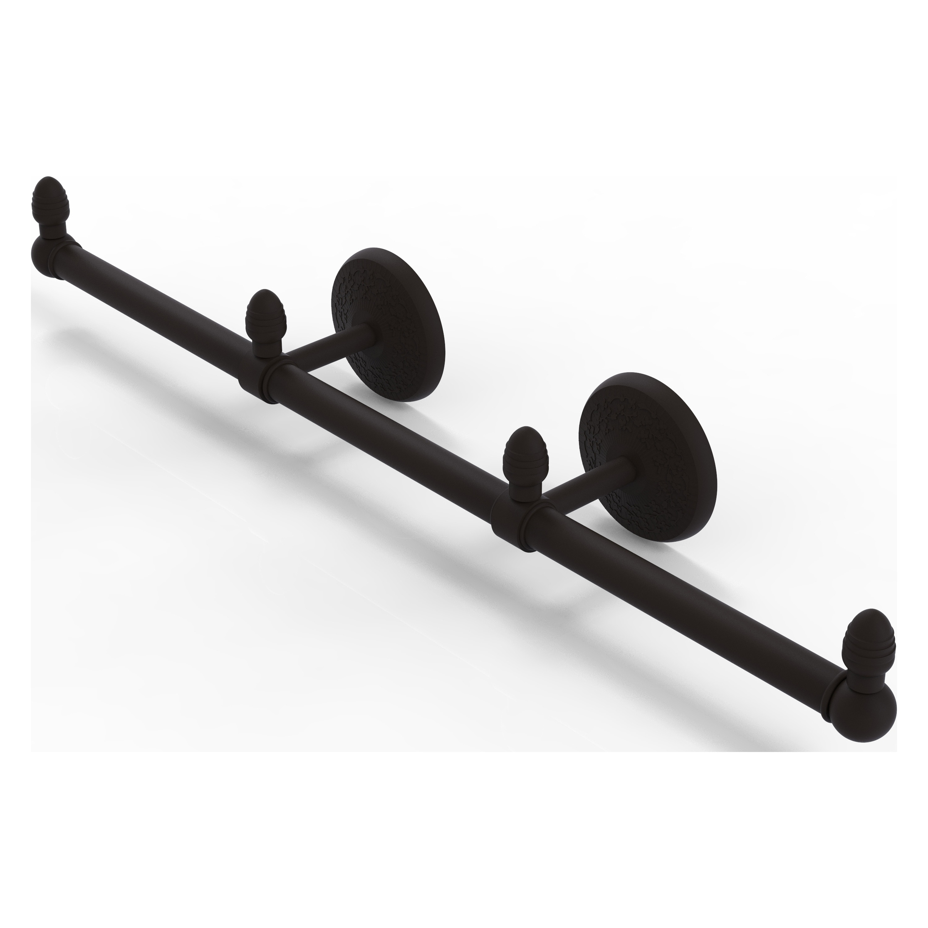 Allied Brass BPMC-HTB-3-ORB Monte Carlo 22-in double Oil Rubbed Bronze Wall mount Double Towel Bar