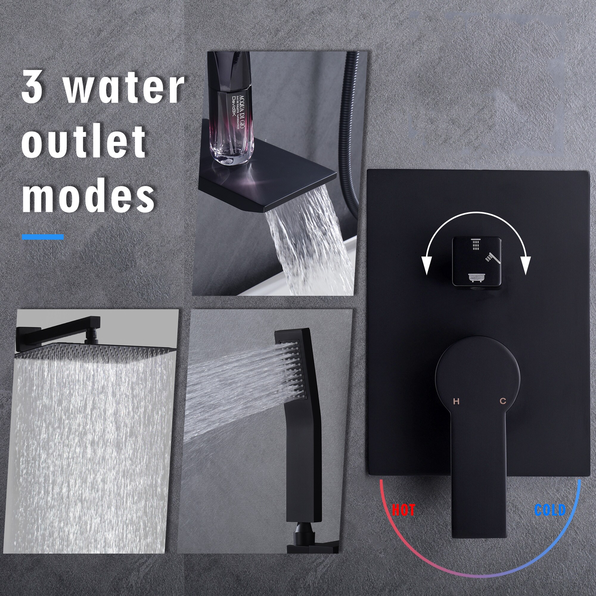 Tatayosi T749905 Showerhead-Bar-Panels - View #5