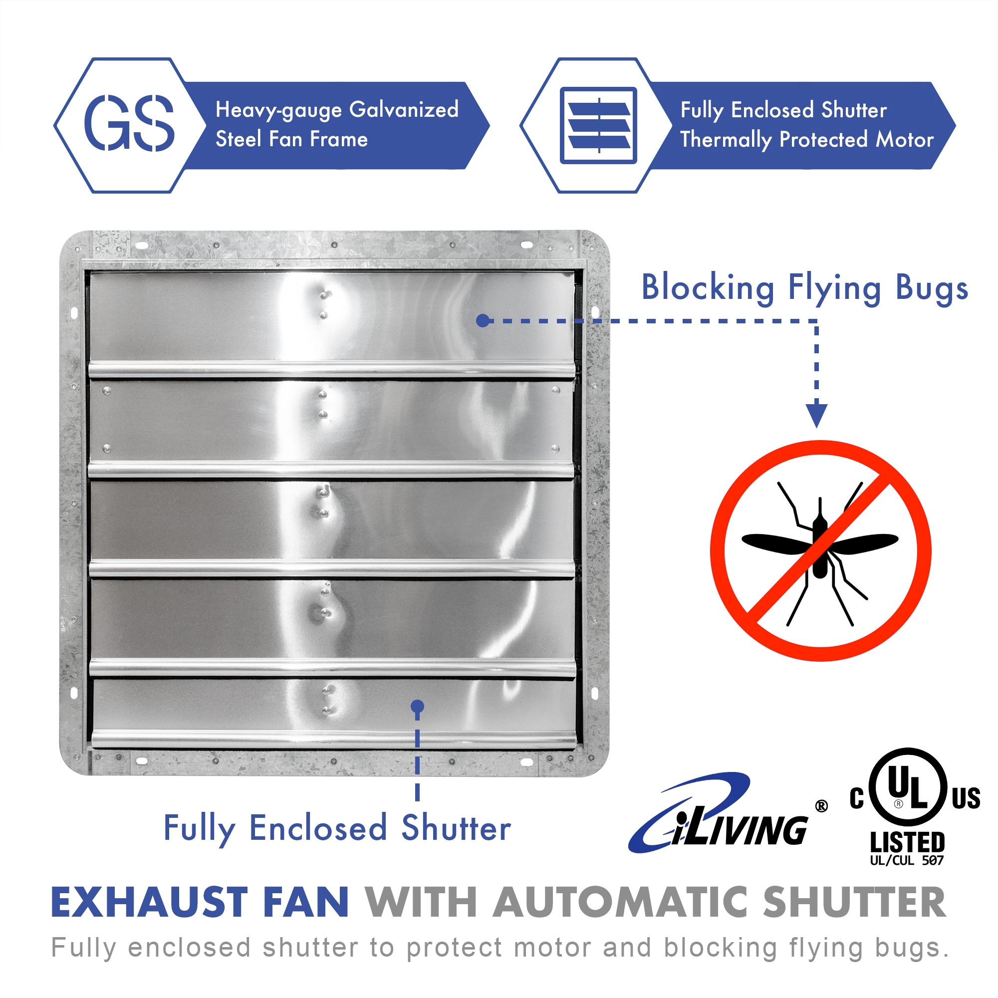 iLIVING ILG8SF20V Wall-Mounted-Fans - View #4