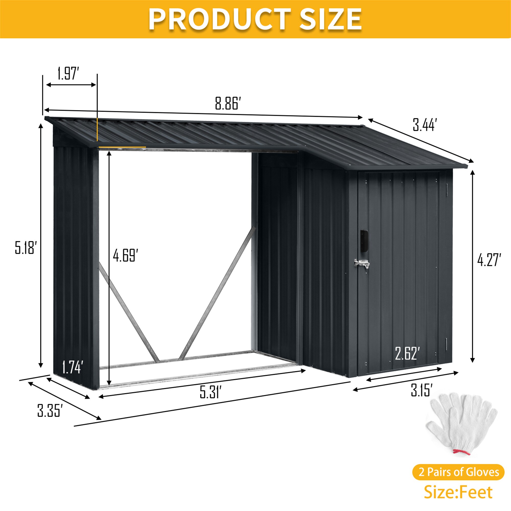 BABOOM BOM-171889-OR Metal-Storage-Buildings-Sheds - View #3