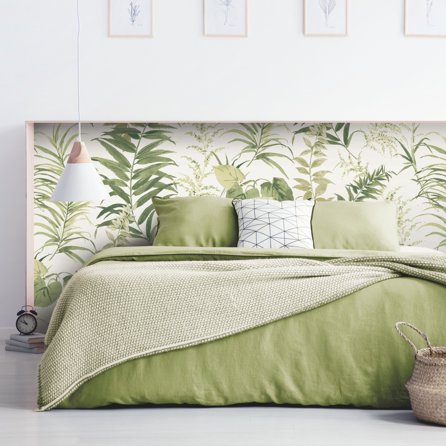 Green Fern Forest Peel and Stick Vinyl Wallpaper Mural