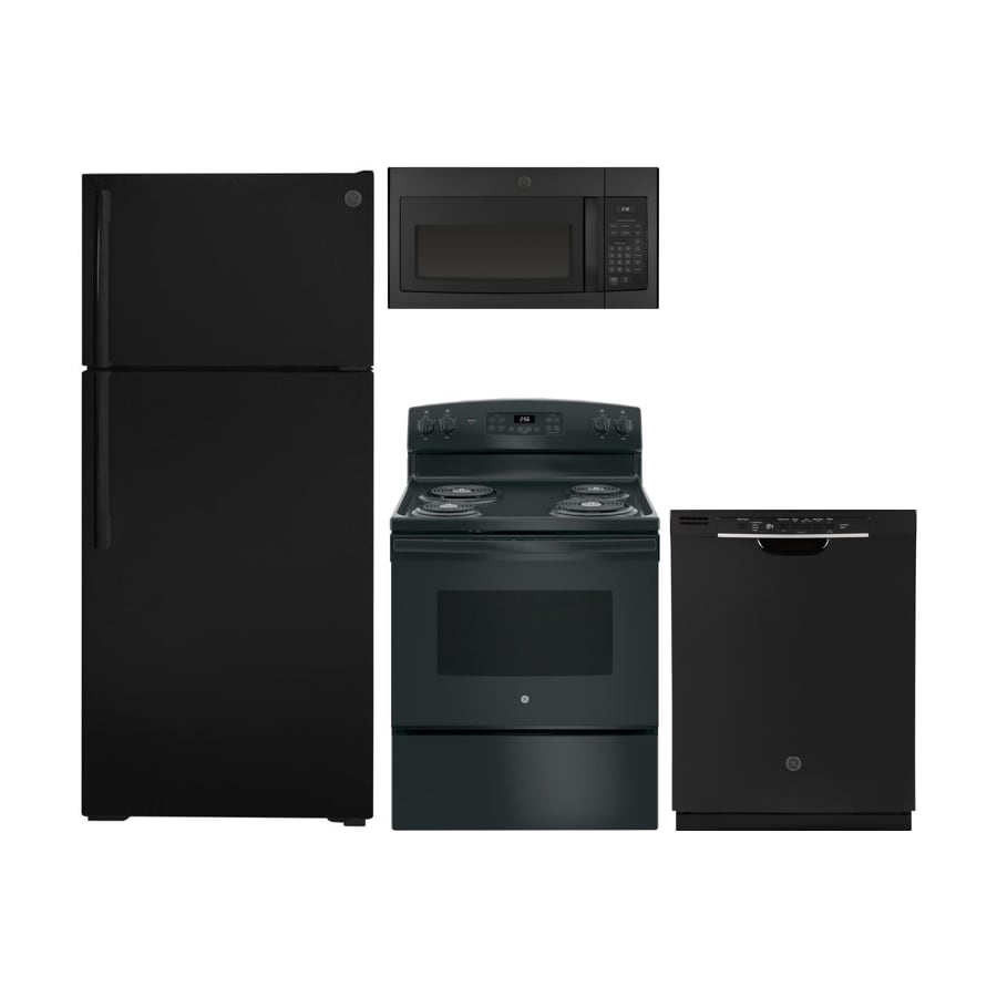 black kitchen appliances set