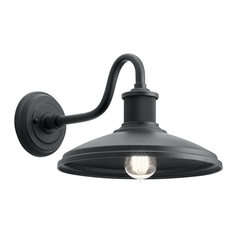 Allenbury 12" Textured Black Outdoor Wall Light
