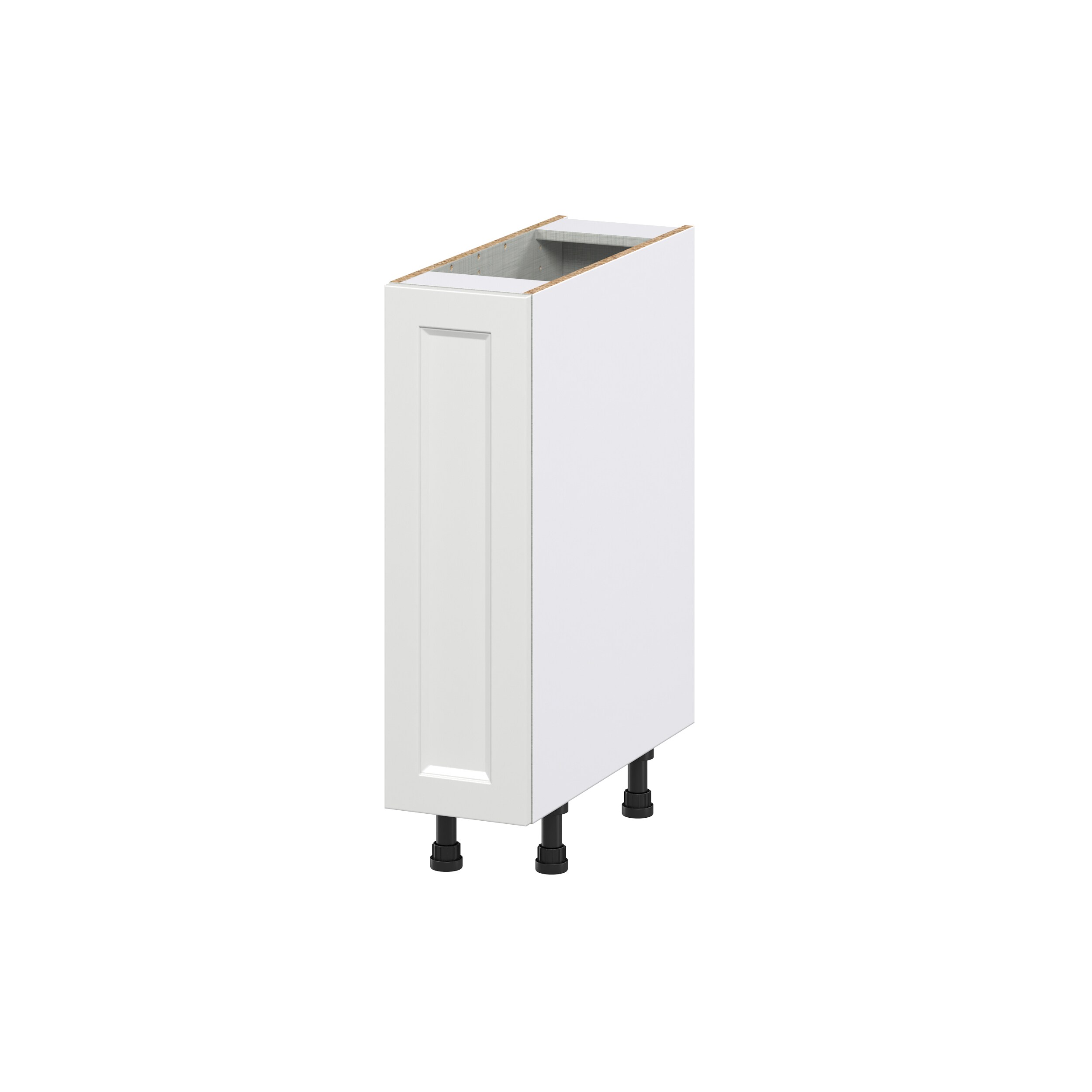 Hugo&Borg DSB9FHPOR-RI Riviera 9-in W x 34.5-in H x 25-in D Bright White Pull-out cabinet Base Fully assembled Cabinet (Recessed Panel Shaker)
