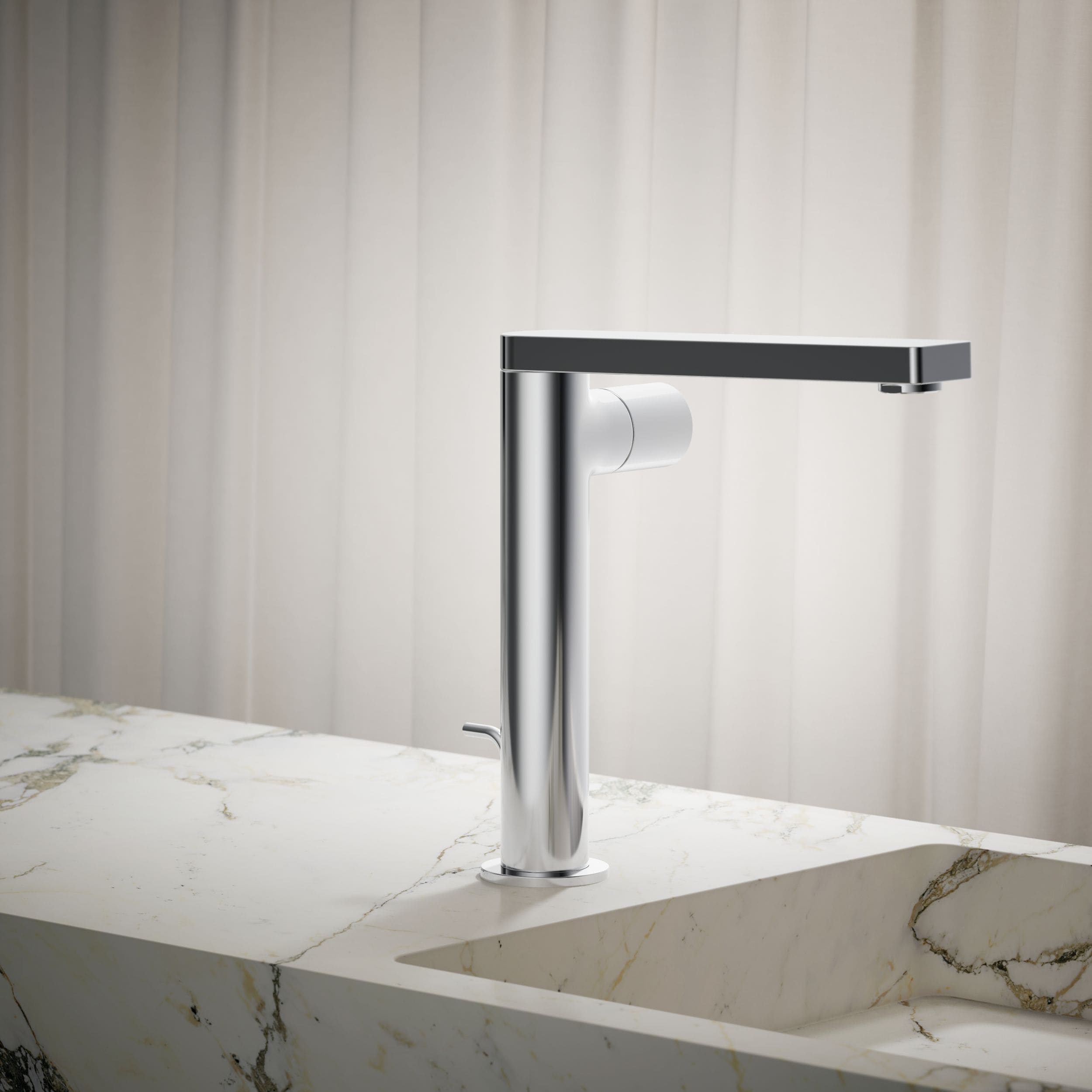 KOHLER Composed Polished Chrome Single hole 1-handle Low-arc Bathroom Sink Faucet with Drain