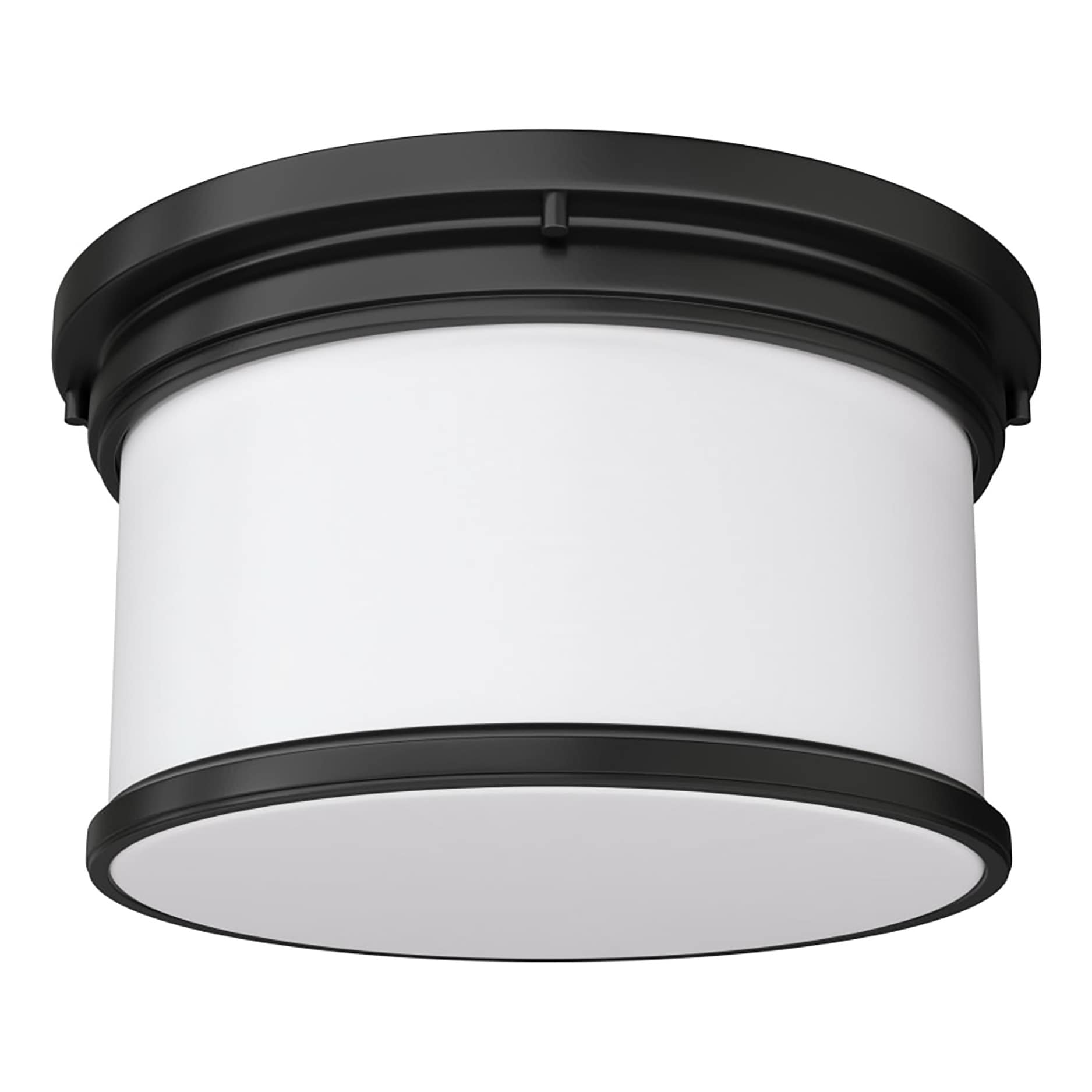 Signature Hardware 482629 Summerlake 1-Light Matte Black Flush Mount Light