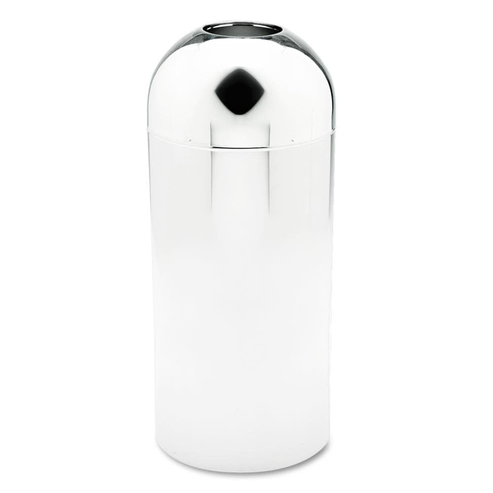 Safco Dome Top Receptacle with Push Door - Black