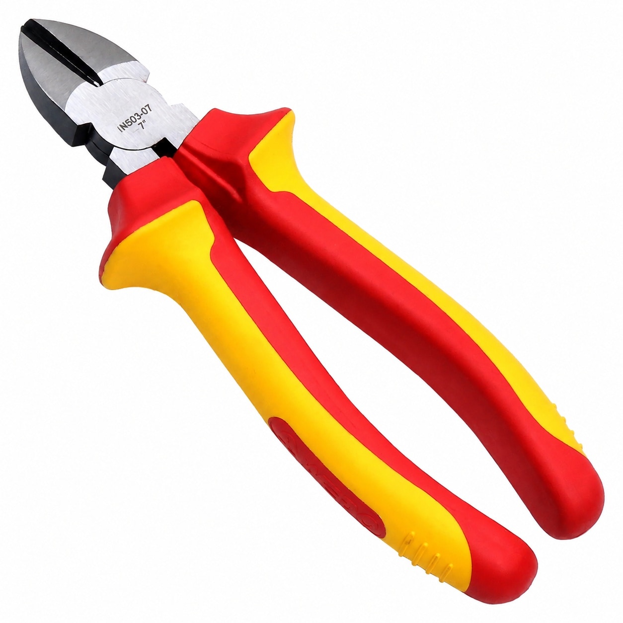 Ahfiwaso Insulated Diagonal Cutting Pliers 7 Inch VDE 1000V Side Wire Cutters with Die Forged CR V Steel Head and Dual Material Anti Slip Handles #LAH0828H125