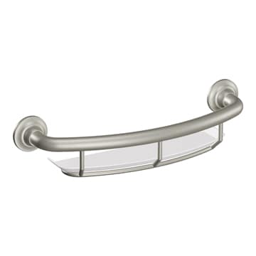 Moen LR2356DBN Grab Bar 16-in Brushed Nickel Wall mount Grab Bar ( 250-lb Weight Capacity )