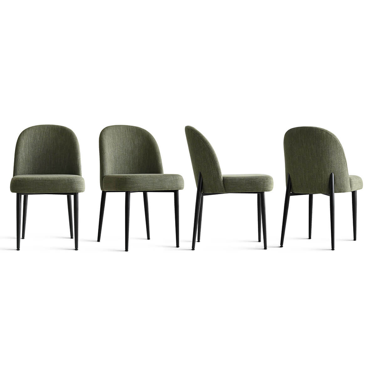 Maison Boucle HAVANA-METAL-GREEN4 Dining-Chairs - View #2