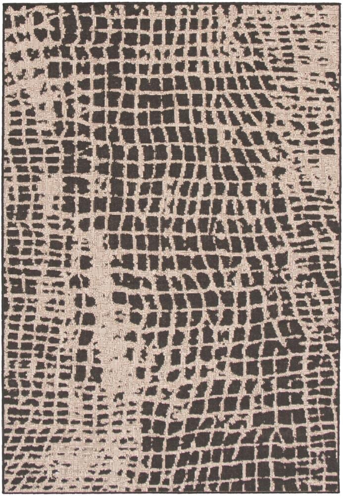 ECARPETGALLERY 315420 Sisal Safari 5 x 8 (ft) Loomed Polypropylene Black Silver Rectangular Indoor Bohemian/Eclectic Area rug