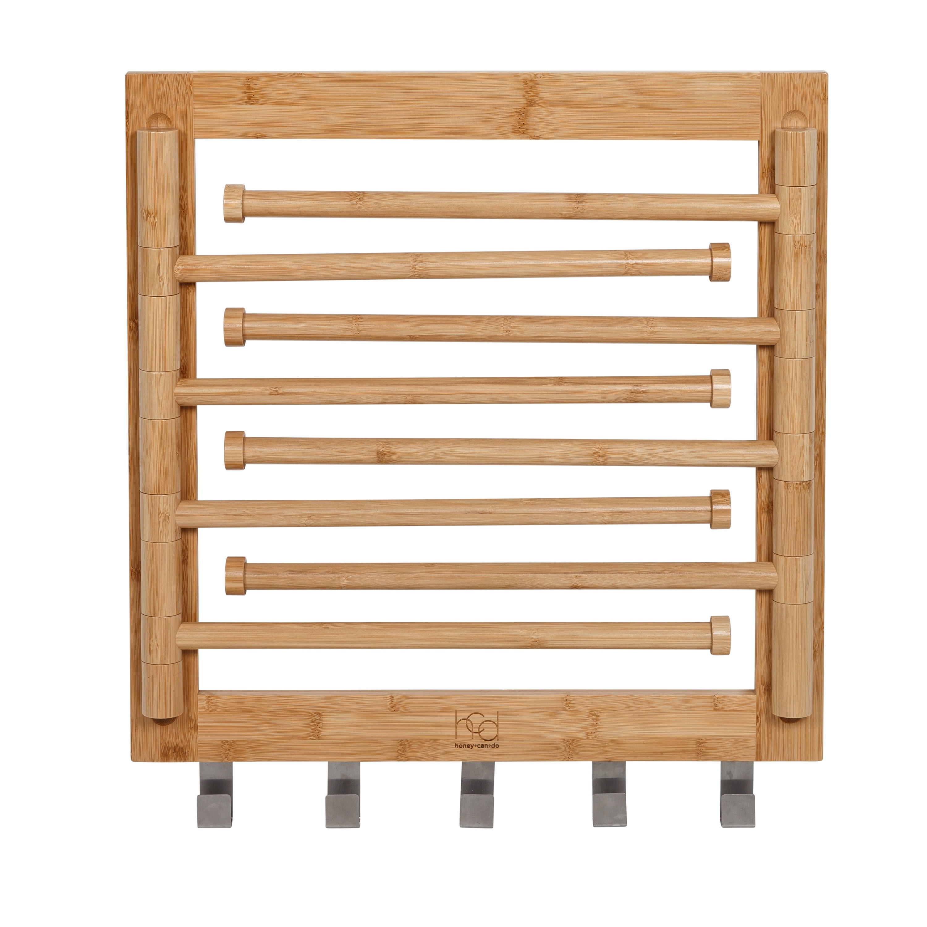 Honey-Can-Do Freestanding Indoor Black Metal Drying Rack with Retractable  Design and Melamine Veneer Top Shelf