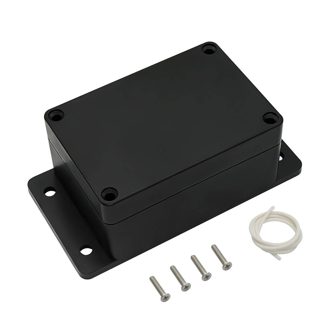 Etokfoks  ABS Plastic Black Junction Box IP65 Waterproof Dustproof Universal Electric Enclosure Fixed Ear 1 Pack