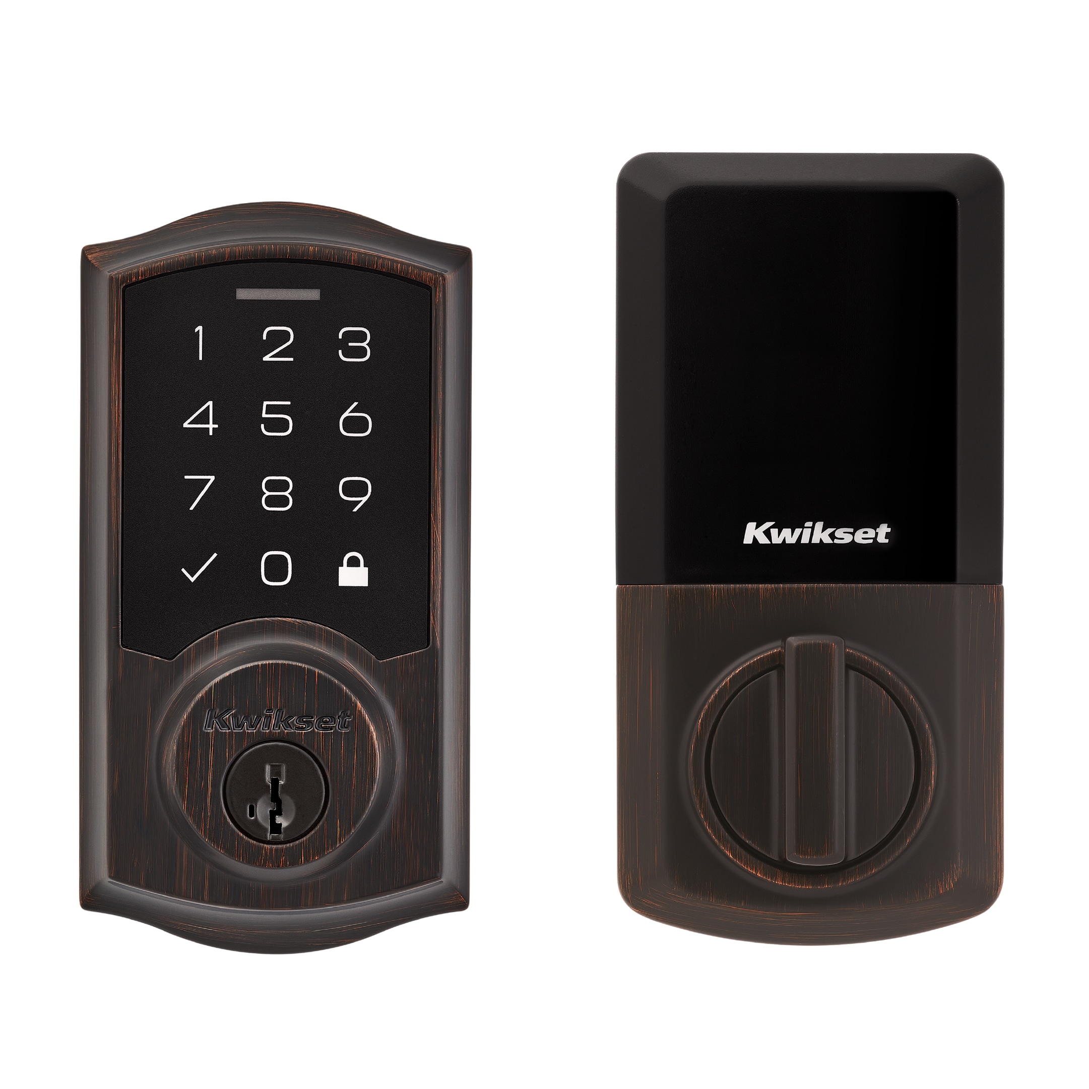 Kwikset 992700-003 SmartCode 270 Touchpad Traditional Venetian Bronze Electronic Deadbolt SmartKey Keypad