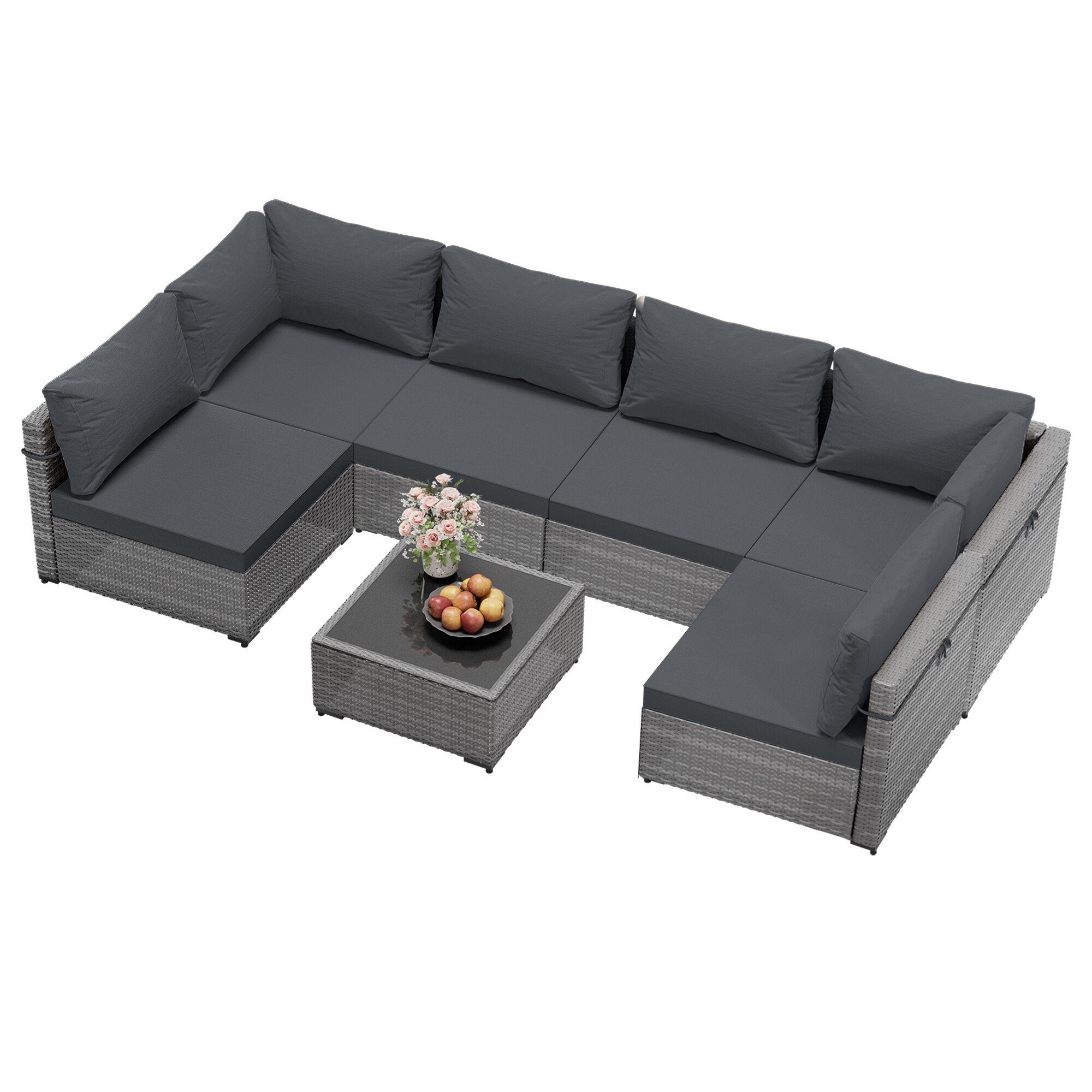 UPHA TBDK-ABC-GRAY Patio-Conversation-Sets - View #2