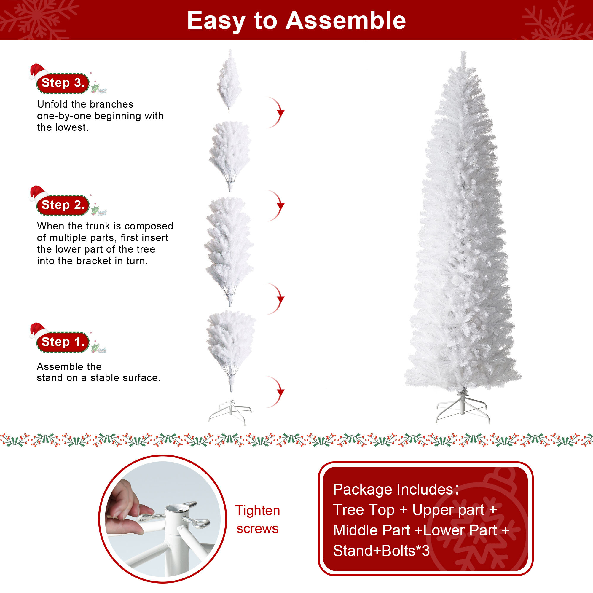 Glitzhome 2014600164 Artificial-Christmas-Trees - View #5
