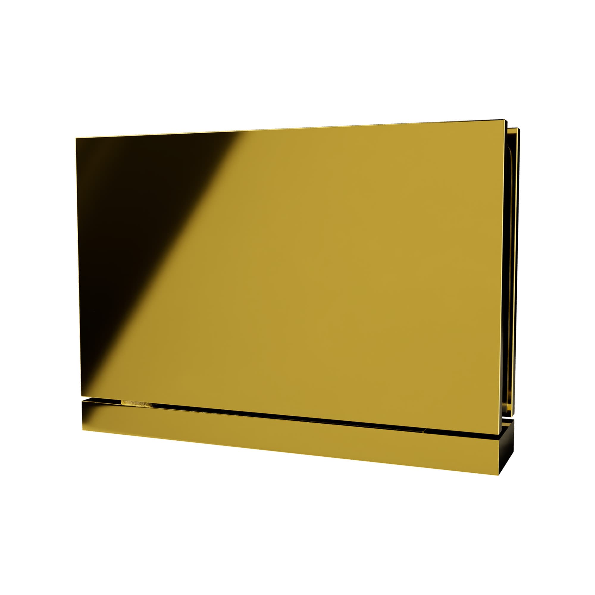 Brixwell  SCR01BR Top or Bottom Mount Hinge Brass Material 1/2 In Glass Thickness Polished Brass Finish