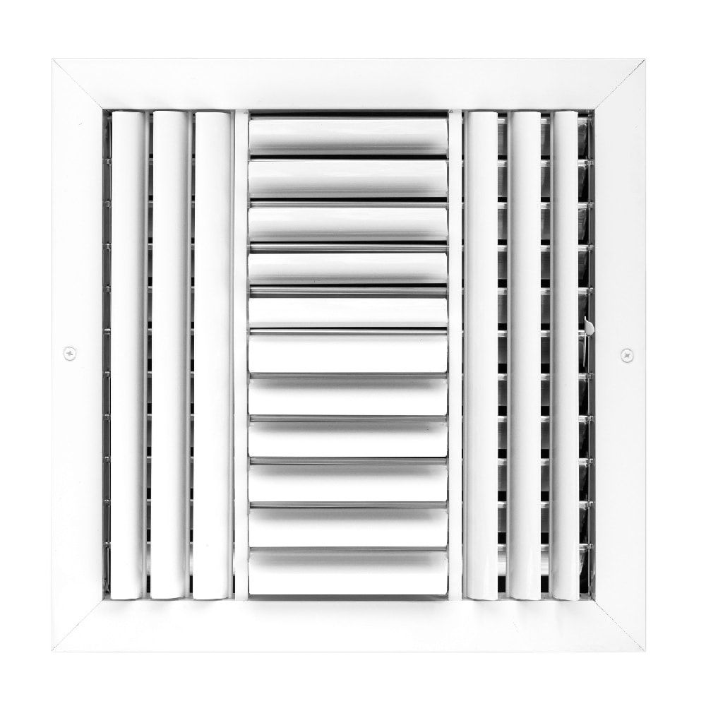 ACLaminaire L-CL 4 M 12X12 12-Inches x 12-Inches 4-way Aluminum Ceiling Diffuser in White