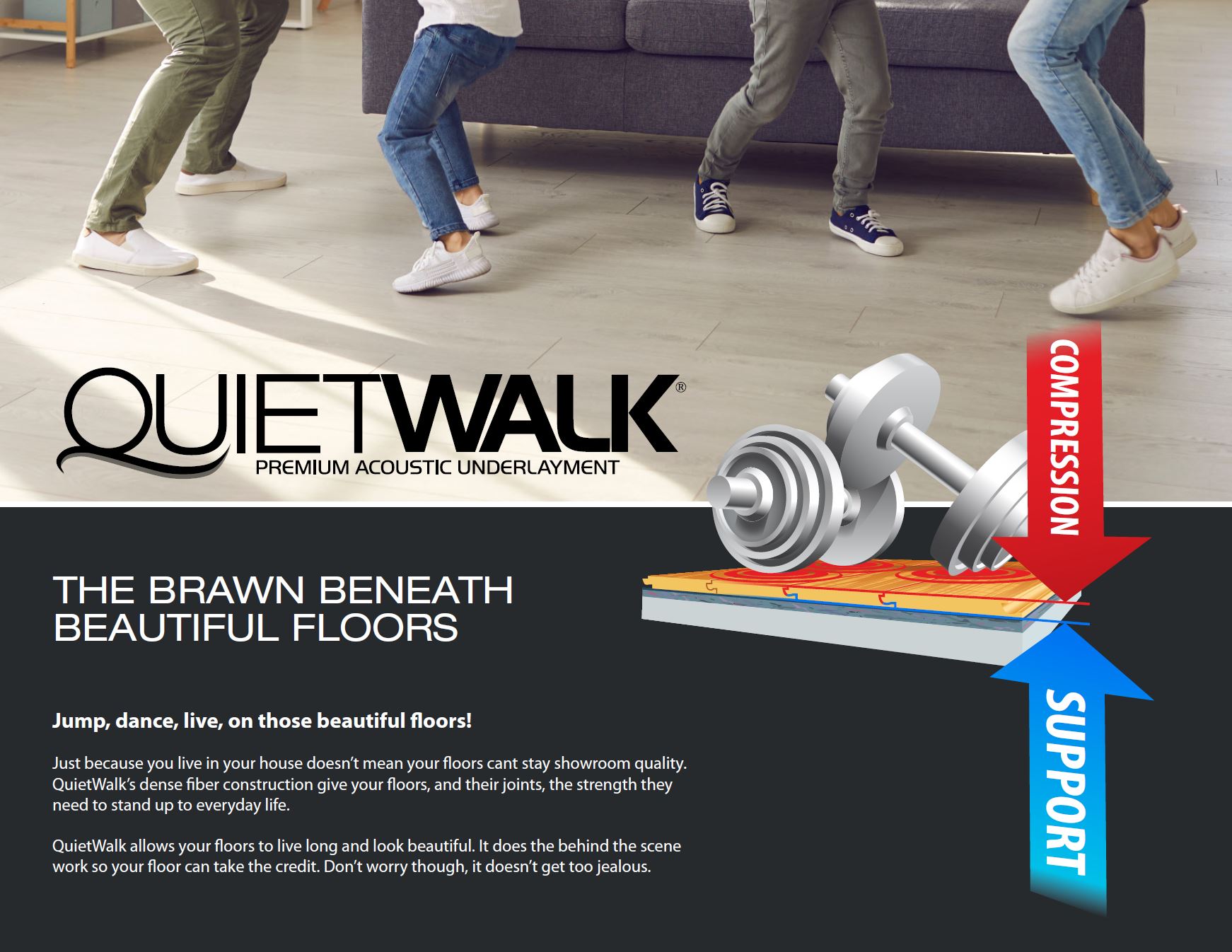 QuietWalk Luxury Vinyl Underlayment 100-sq ft Premium 1.4-mm