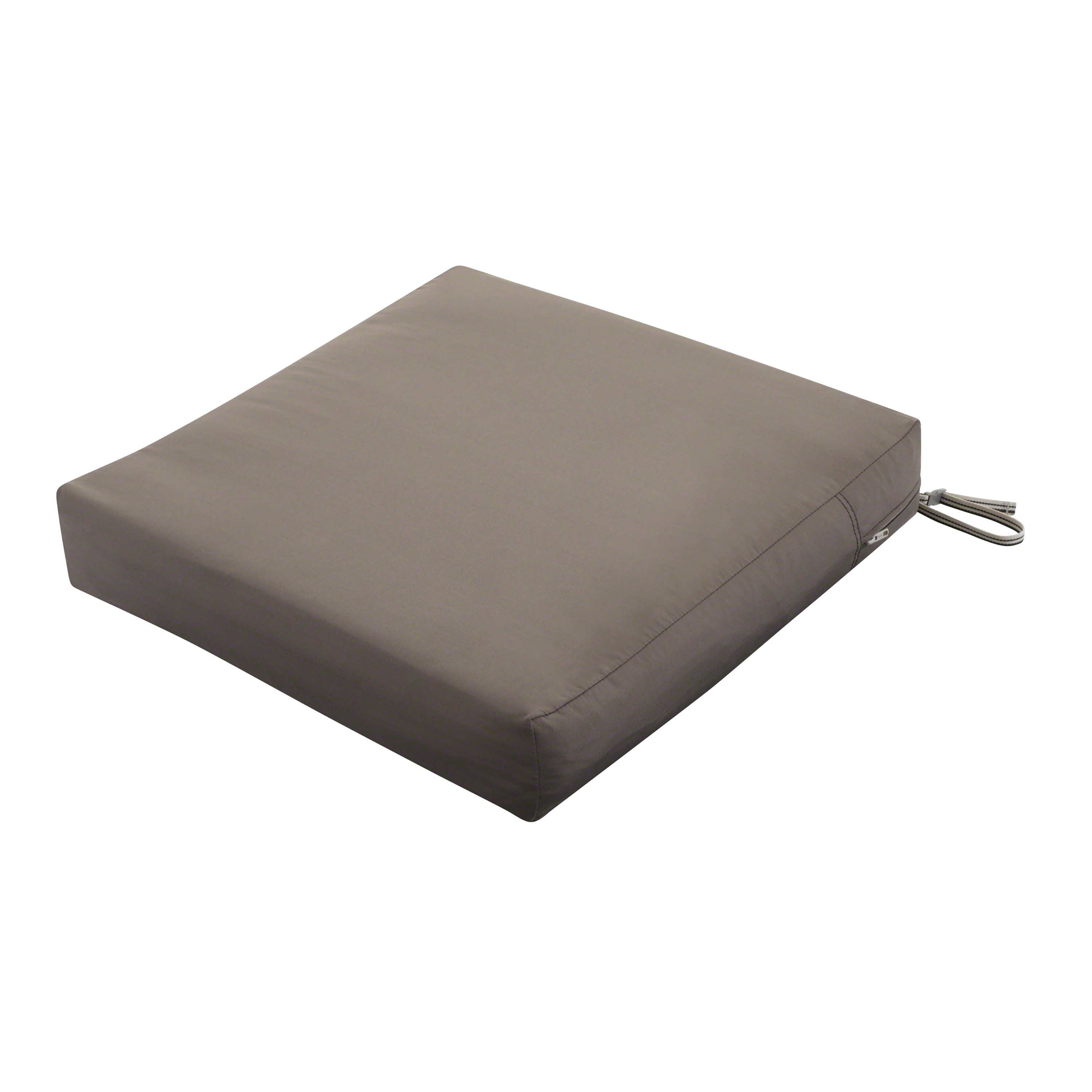 Classic Accessories 62-020-TAUPE-EC Ravenna 25-in x 25-in Dark taupe Patio chair cushion