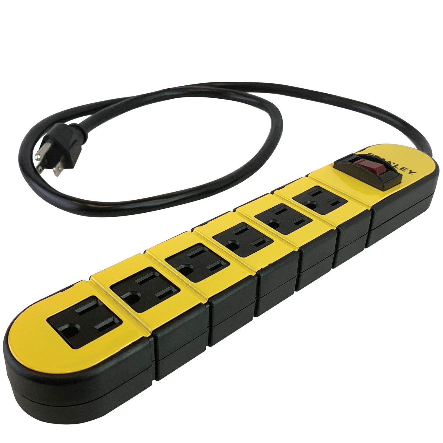 Stanley 6-Outlet Indoor Yellow Power Strip