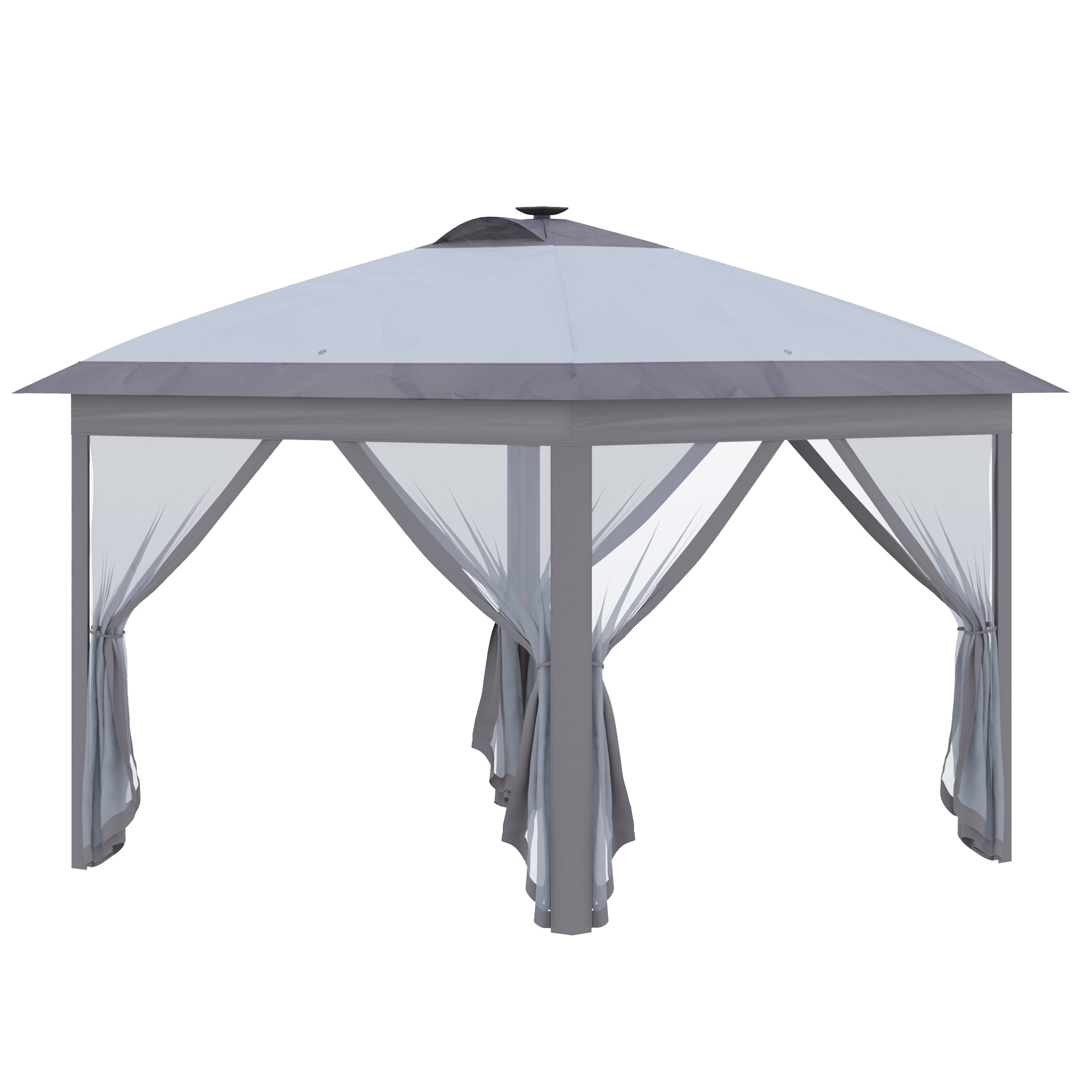 Damerin Z-GA37 11-ft x 11-ft Gray Square Semi-permanent Hardtop Steel Roof