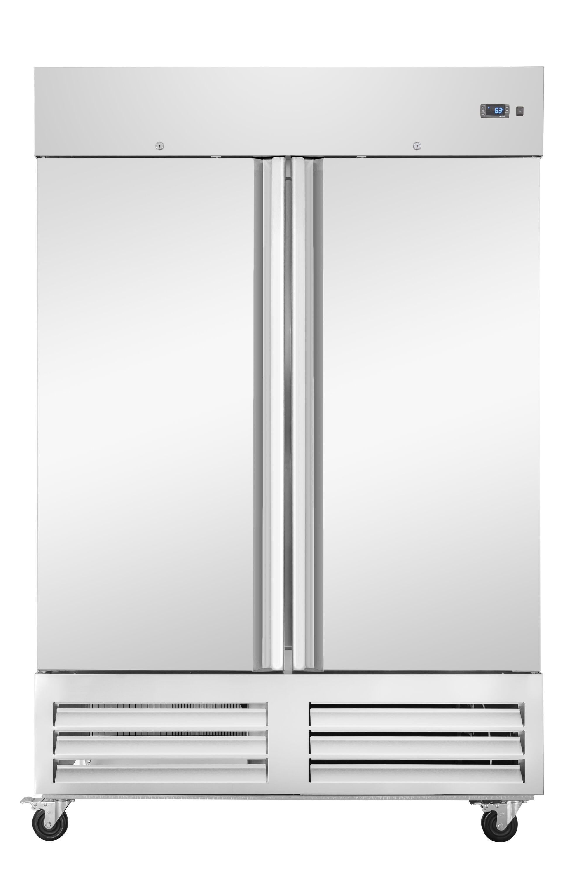 KoolMore LOW-KM-RIC-2DSS 49-cu ft Commercial Refrigerators 2 Stainless steel -Door Reach-In ( Stainless steel )