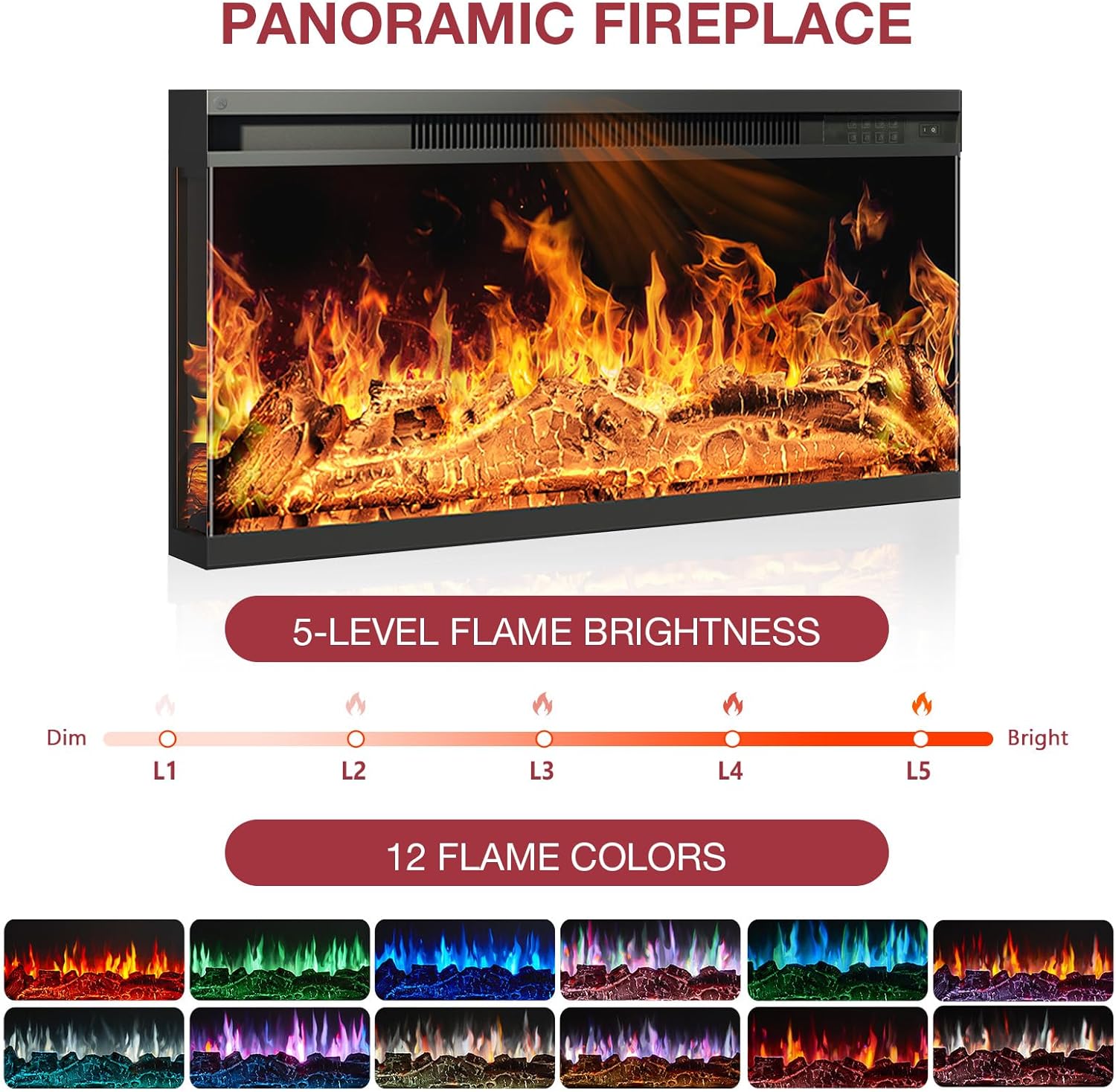 Bapipro TE32A70BB Electric-Fireplaces - View #4