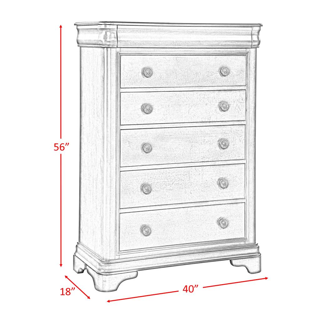 Cherry Sleigh Queen Bedroom Set with Carved Panels and Ample Storage