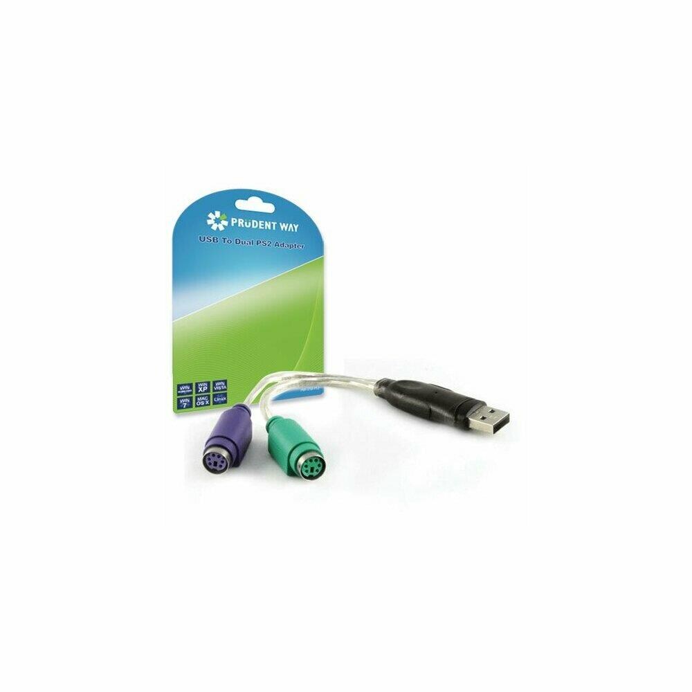  PDWY029 Prudent Way PWI-USB-PS2 USB to Dual PS2 Adapter