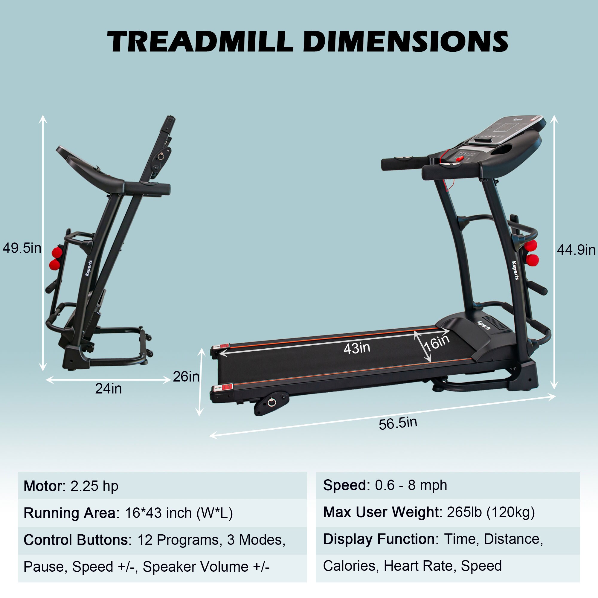 KSPORTS B08VHJNR6K-LJJ2001 treadmills - View #4