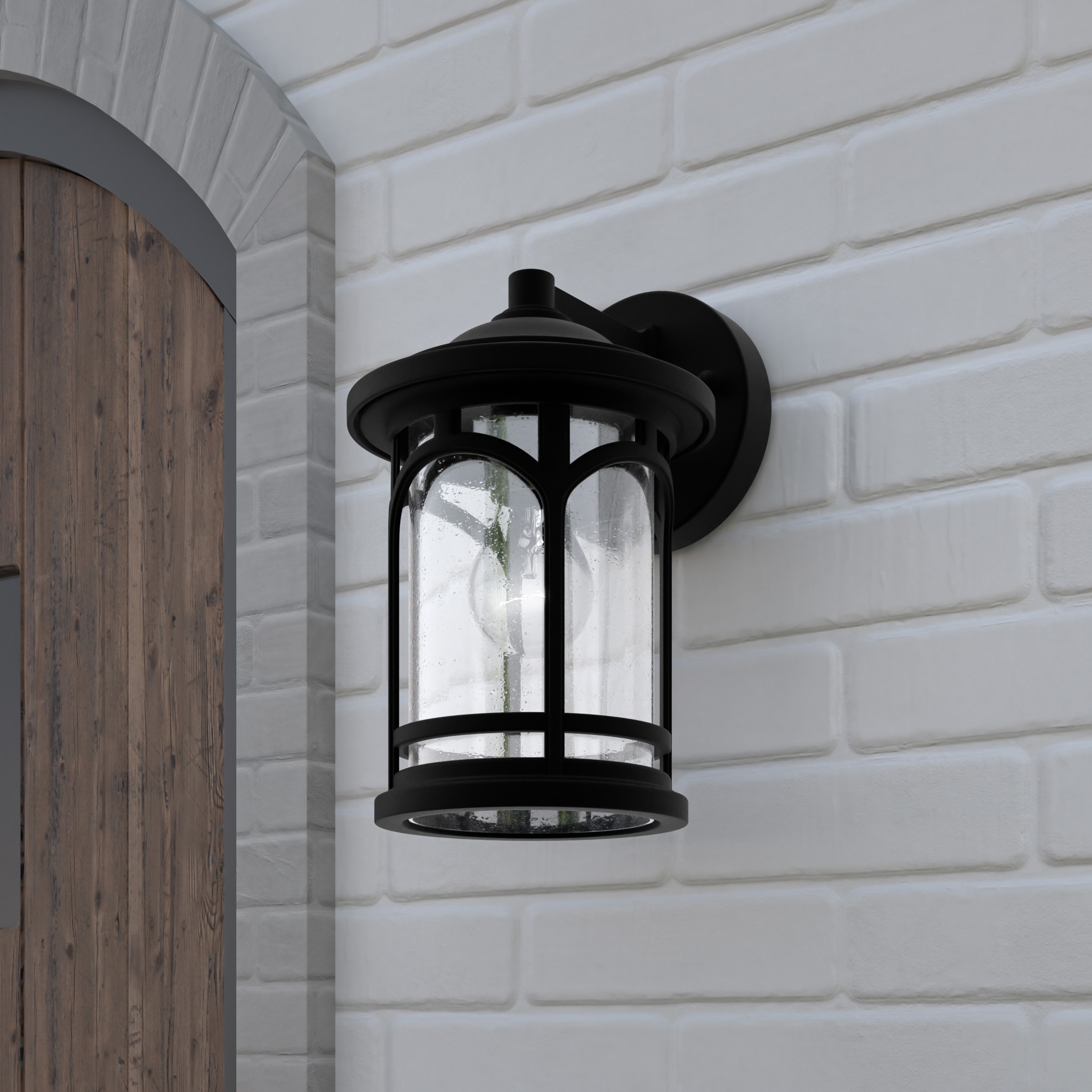 Quoizel Kessel 1-Light 11.25-in Matte Black Outdoor Wall Light in