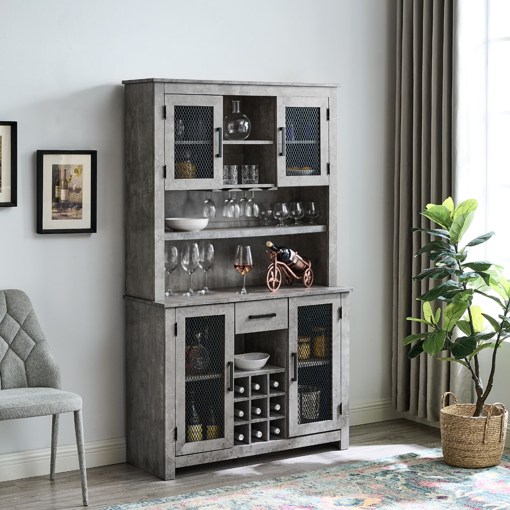 Bar cabinet online gray