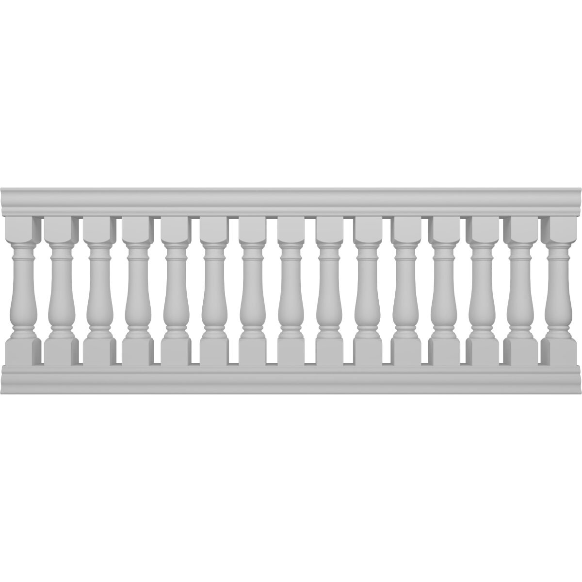 Ekena Millwork BALK42X108OXN FiberThane 9-Feet x 42-Inches Oxford Fiberglass Deck Rail Kit