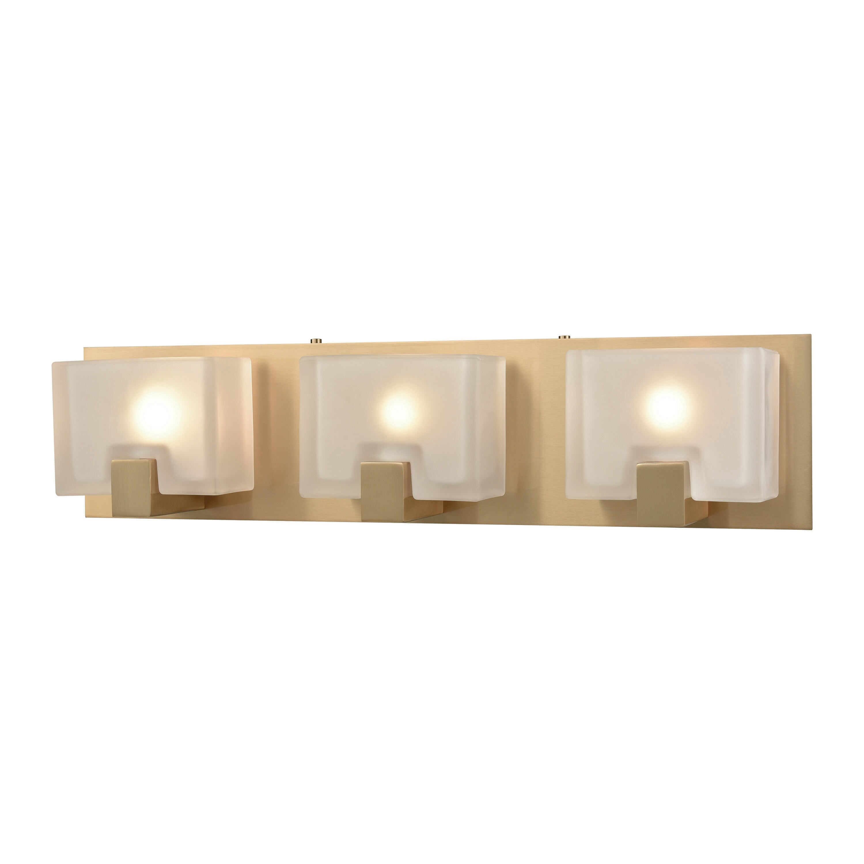 Pemlico 21-in 3-Light Satin Brass LED Modern/Contemporary Vanity Light | - Westmore by ELK Lighting LWVL-220308249