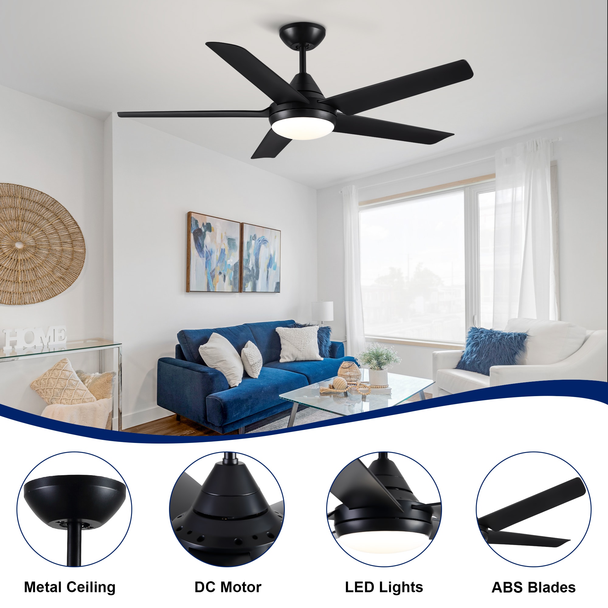 YUHAO LSAC1085BK482 Ceiling-Fans - View #4