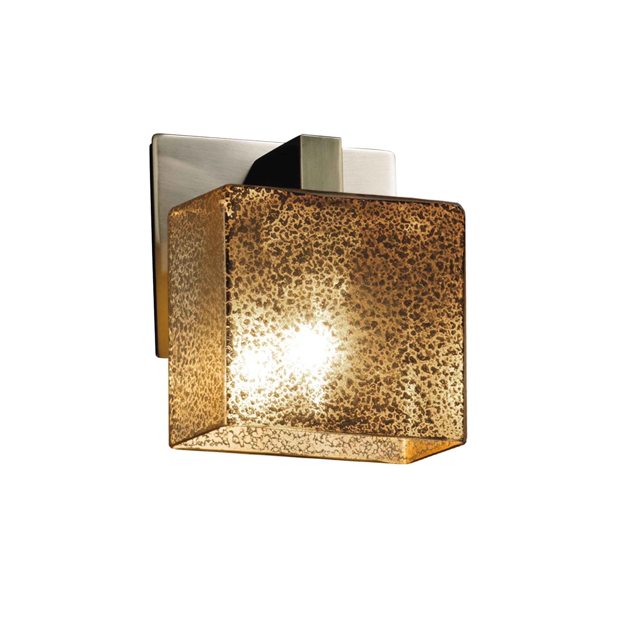 Justice Design Group FSN-8931-55-MR-NC-LD Fusion 5.5-in W 1-Light Brushed Nickel Transitional LED Wall Sconce