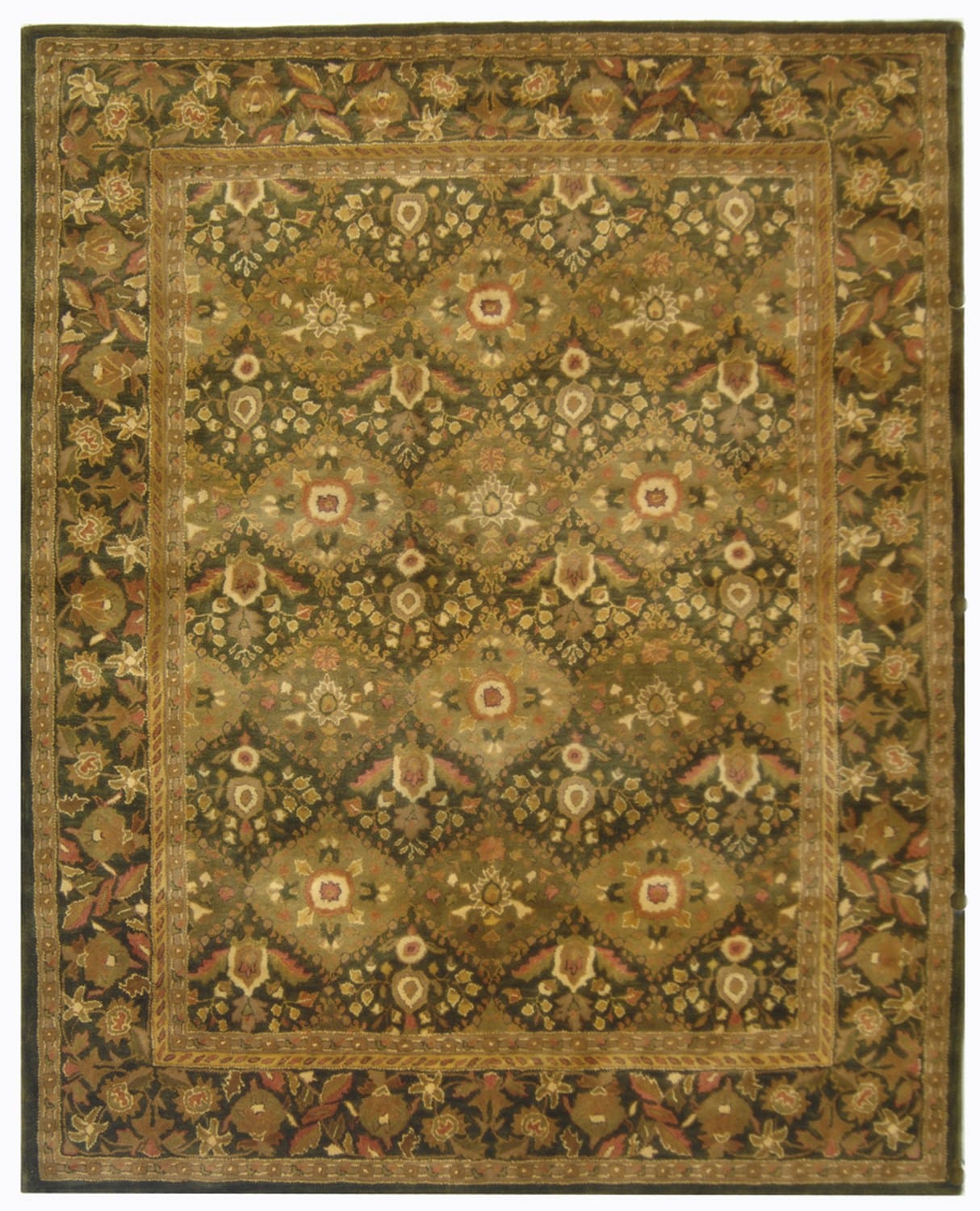 Olive Hand Tufted Wool Reversible Rug, 8'-3" x 11'