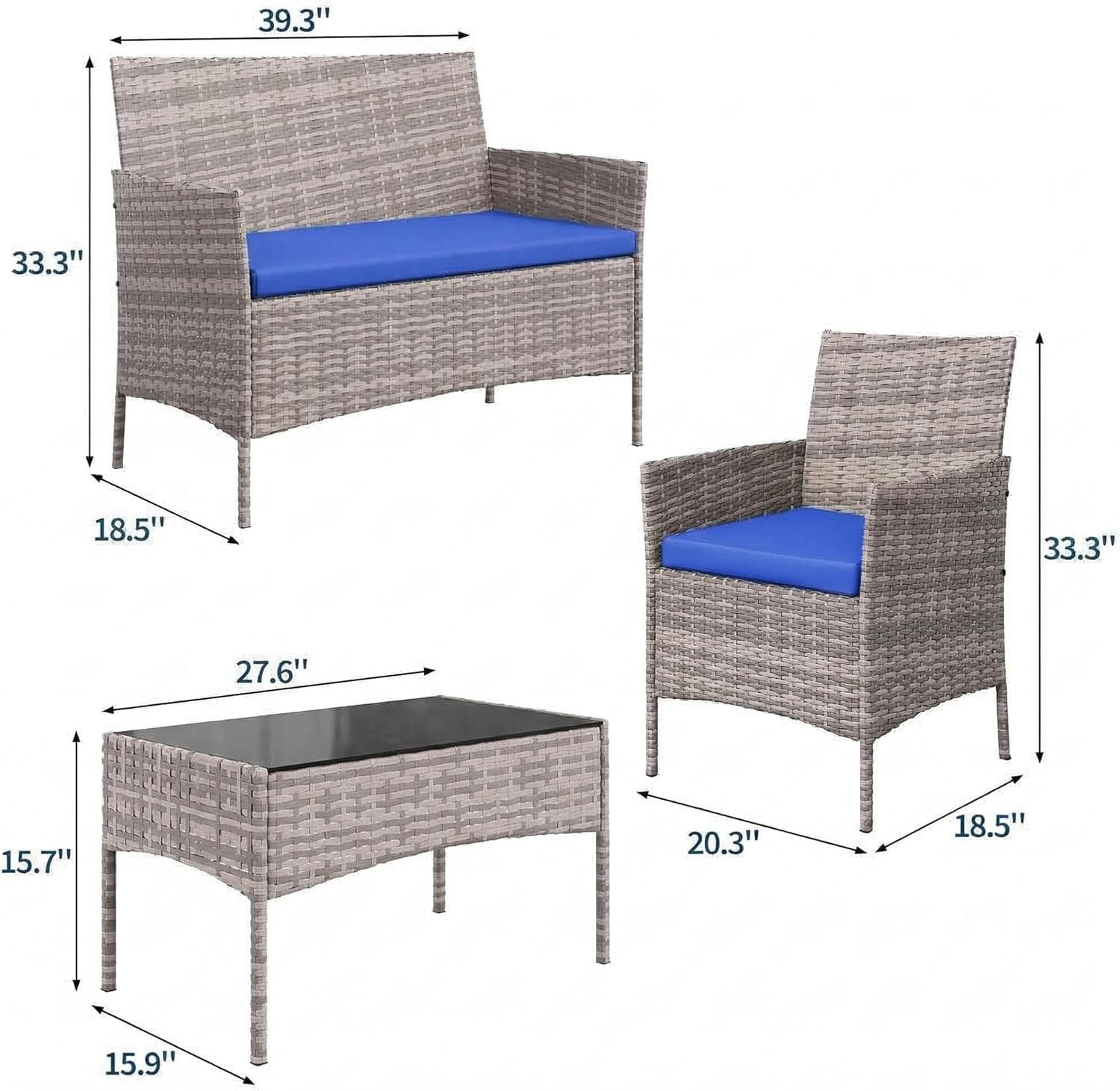 GarveeLife IDEAL-26033103 Patio-Conversation-Sets - View #2