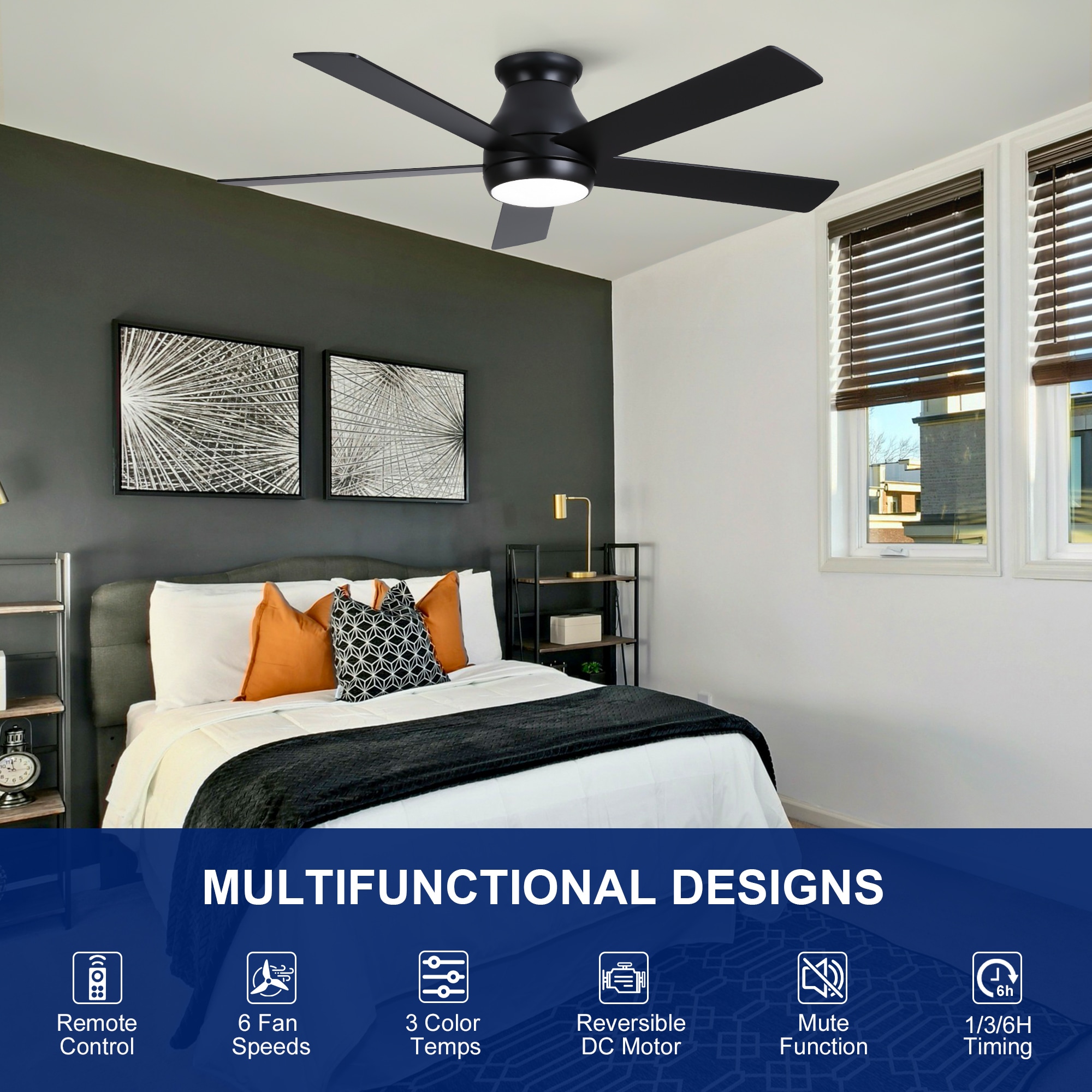 YUHAO LSDC1185BK522 Ceiling-Fans - View #3