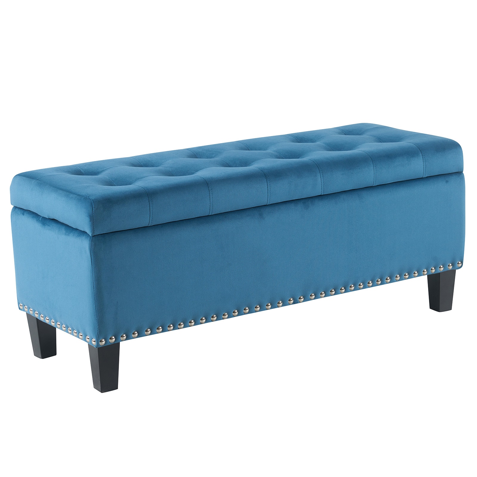 BWE A-9STOOL-01-SYB Modern Blue Storage Bench with Storage 41.34-in x 15.75-in x 17.32-in