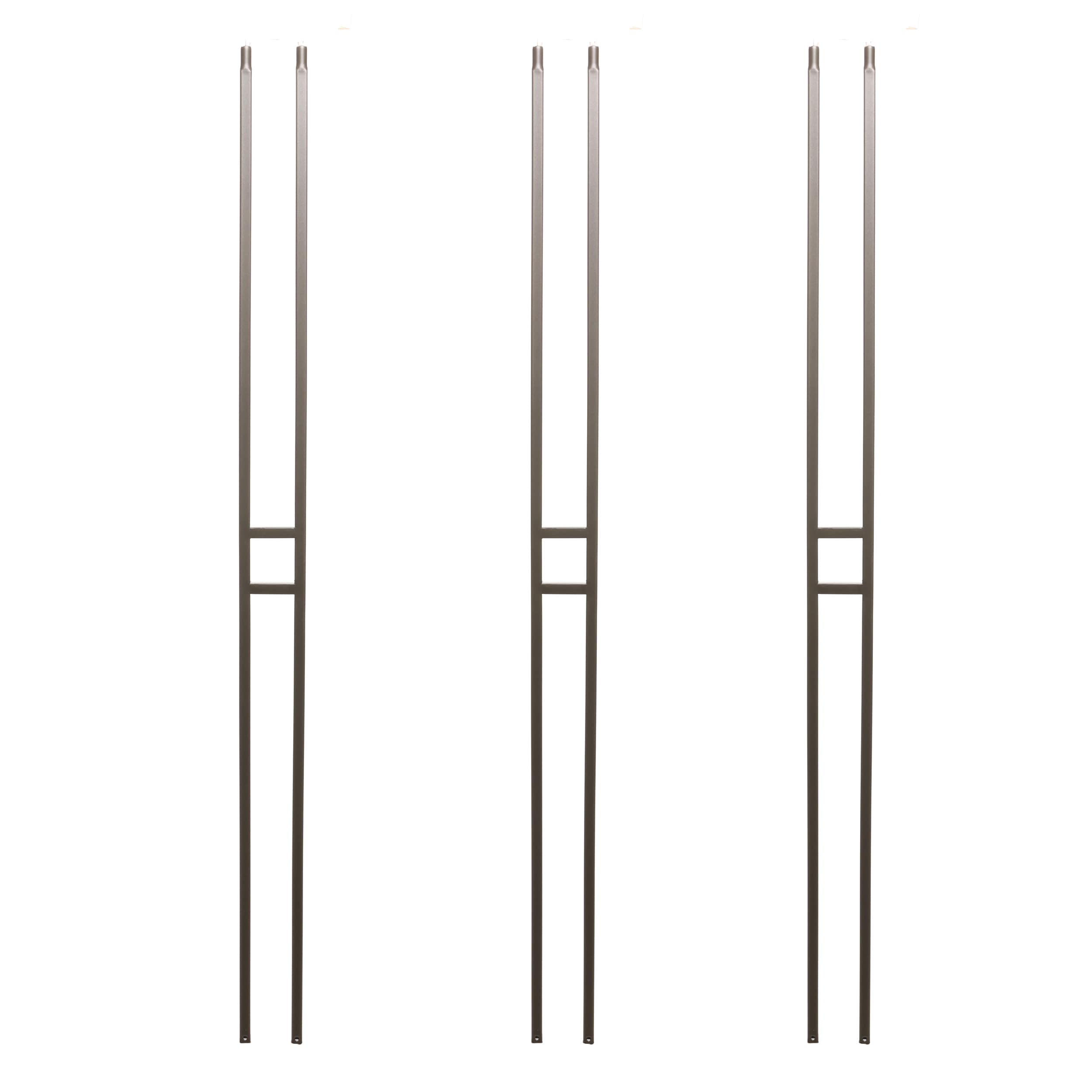 RELIABILT WGT20PW 43-in x 0.5-in Pewter Wrought Iron Square Stair Baluster (3-Pack)