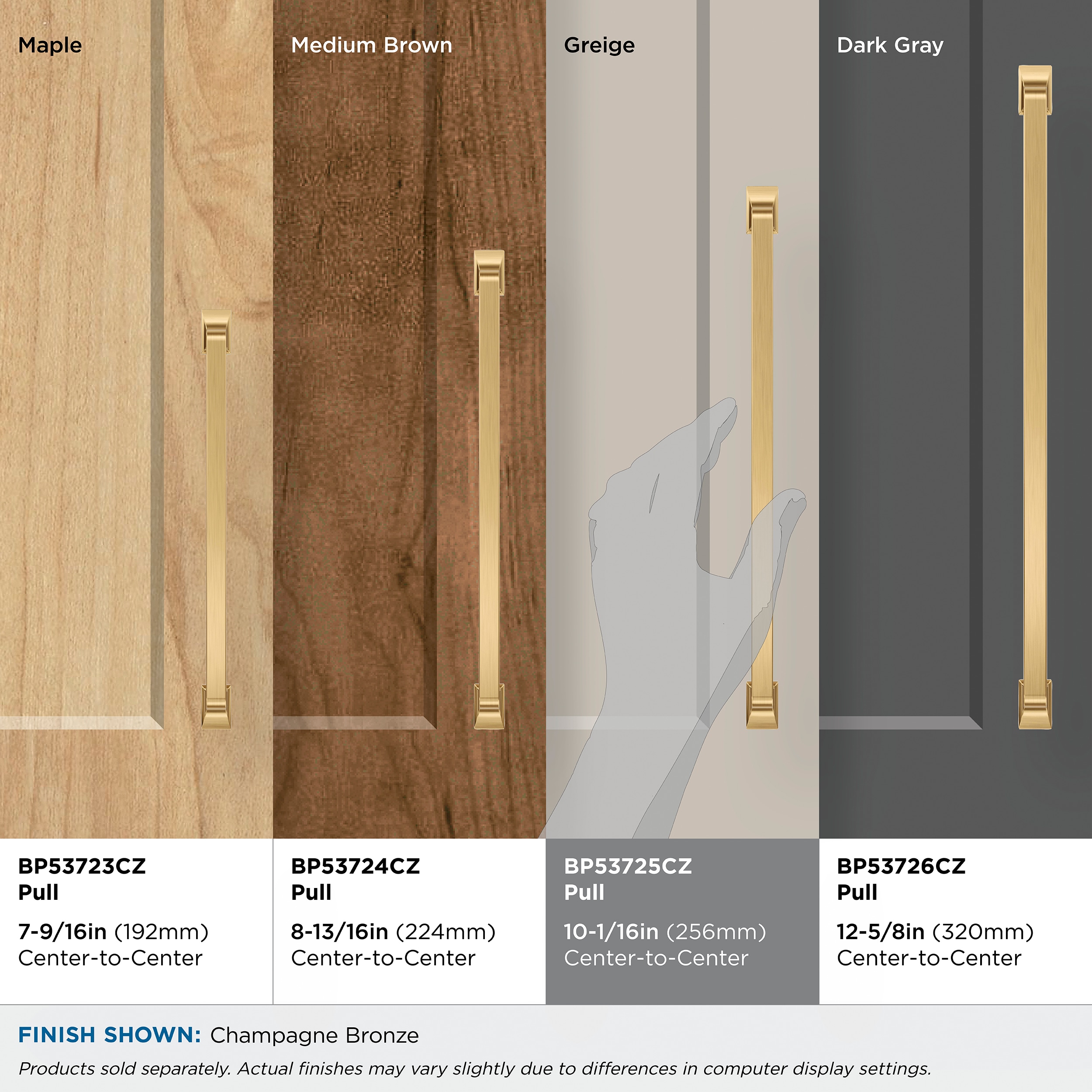 Amerock BP53725CZ Cabinet-Pulls - View #5