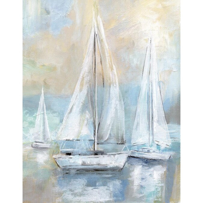  27-in H x 21-in W Coastal Print on Canvas