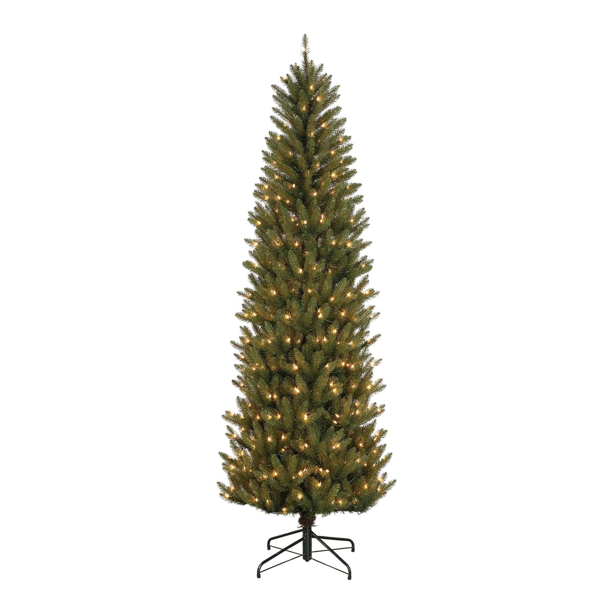 Puleo International 250334 7.5-ft Fir Pre-lit Artificial Christmas Tree with Clear Incandescent Lights
