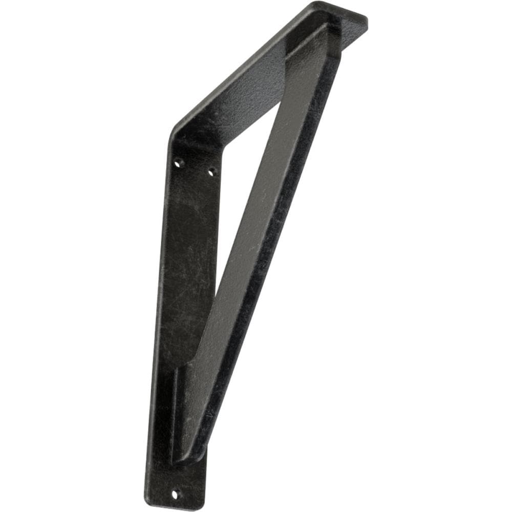 Ekena Millwork BKTM01X10X12STRASV Traditional 10-in x 1.5-in x 12-in Gray Wrought iron Countertop support bracket