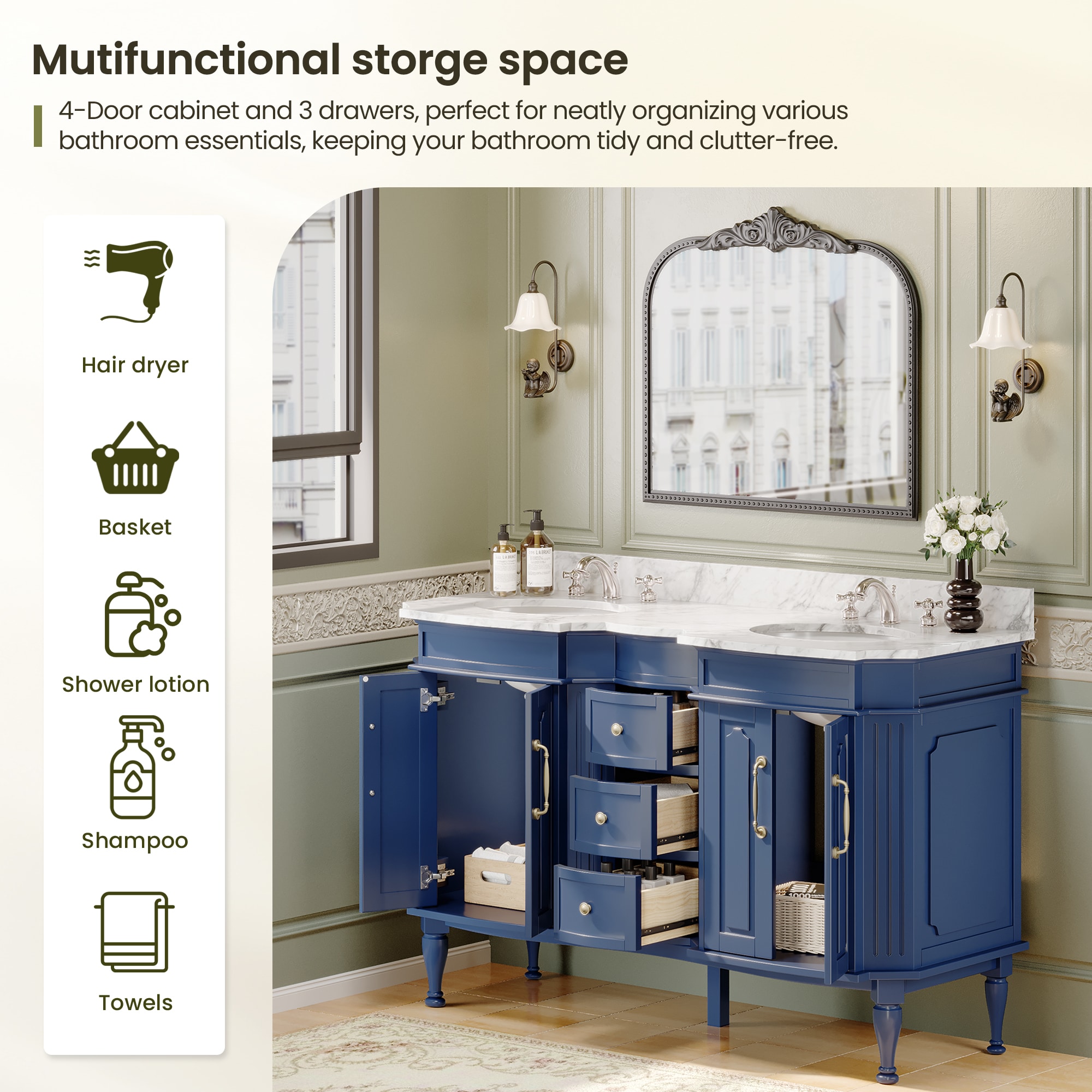 VOUA SAF-DSRCJ-BE Bath-Vanity-Combo - View #6