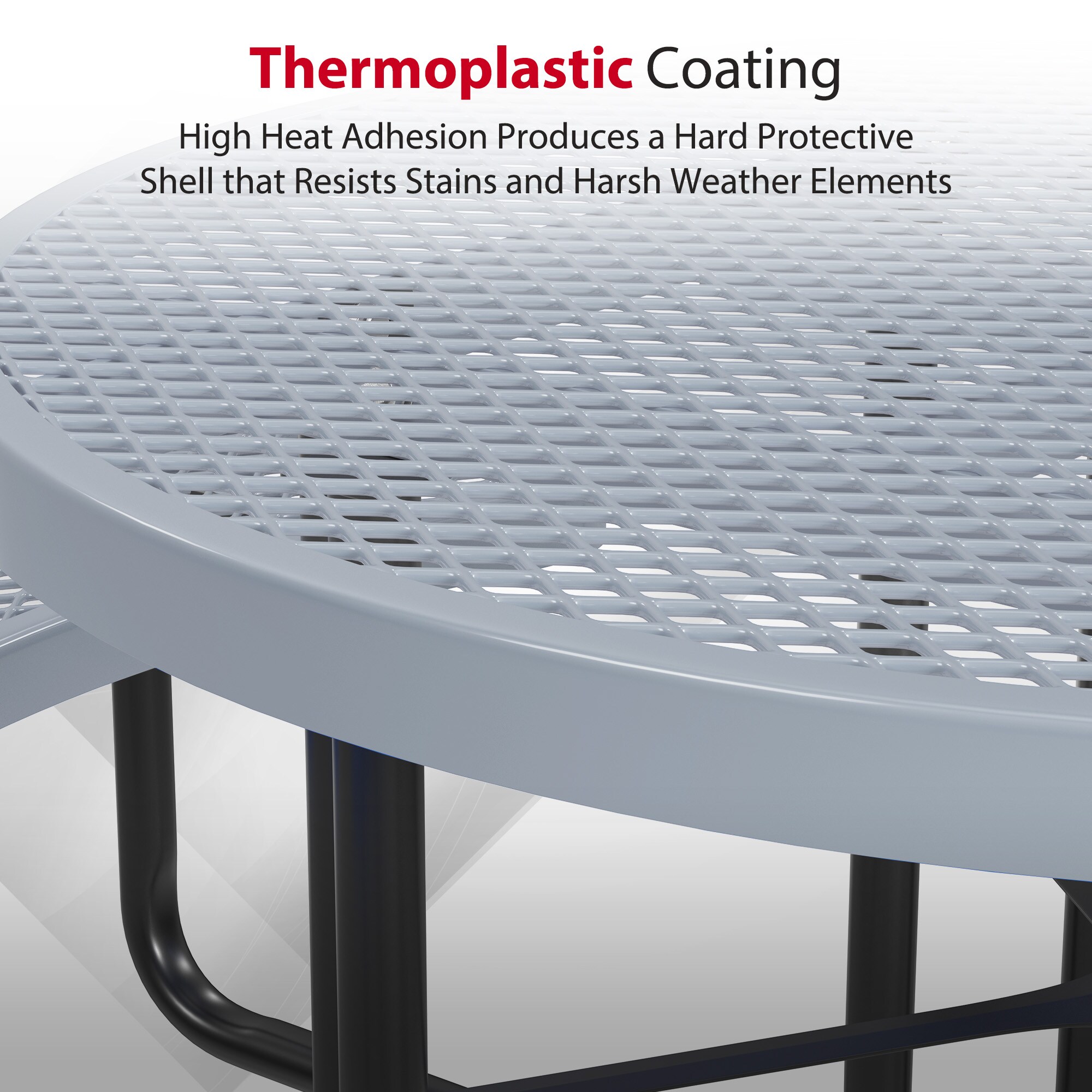 LeisureCraft T46ROP-GRAY Picnic-Tables - View #5
