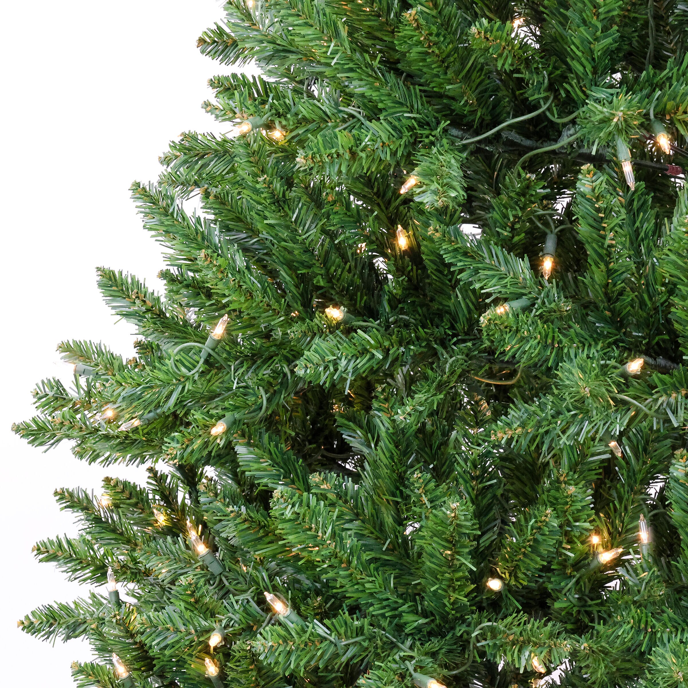 National Tree Company 7.5-ft Spruce Pre-lit Artificial Christmas Tree ...