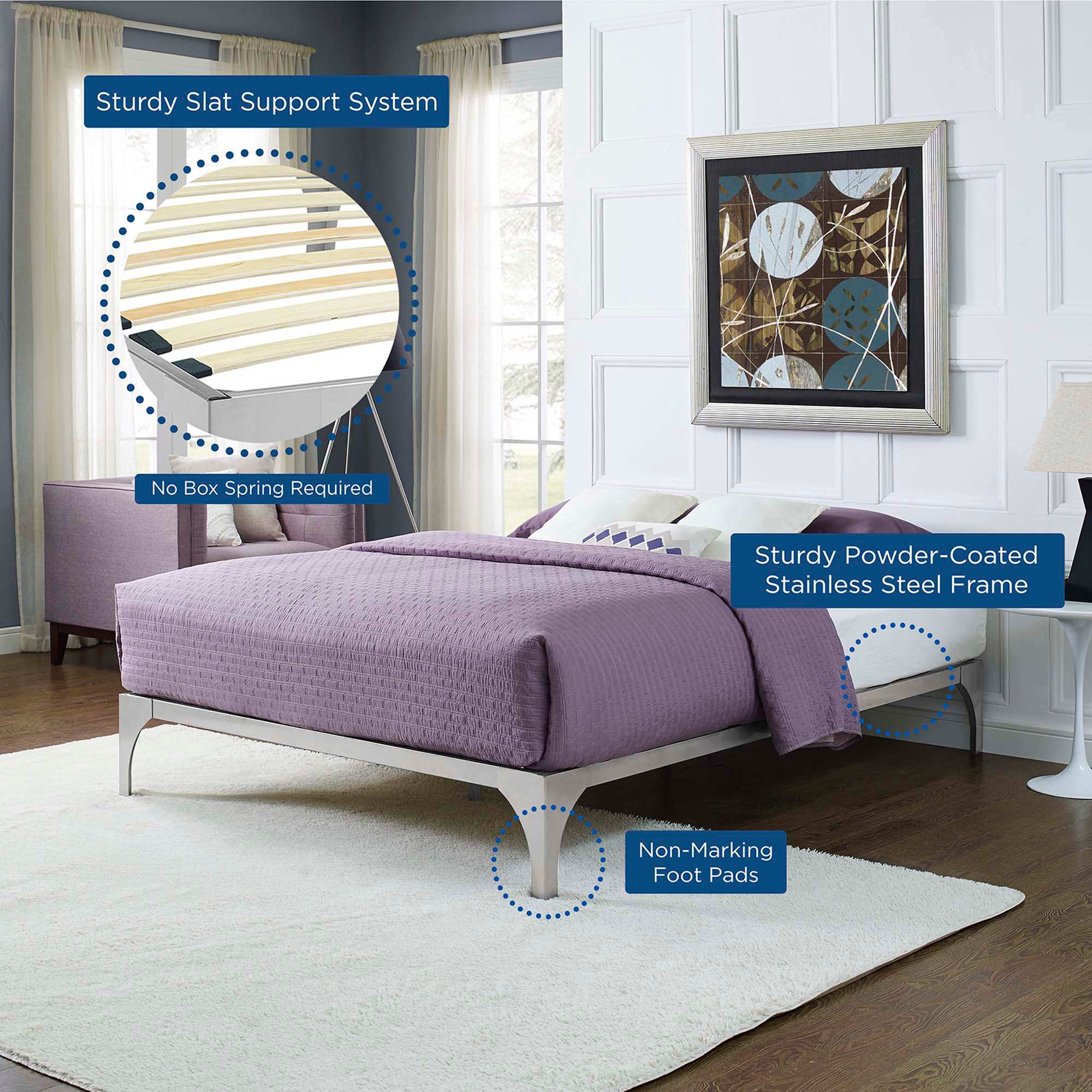 Modway MOD-5433-SLV beds - View #3